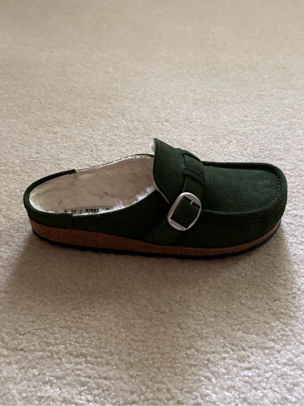 Birkenstock Women’s Sherpa Lined Suede Buckley Clog. Size 39. - Picture 11 of 13